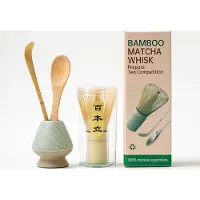INF Matcha Whisk Set CT Kleine Set 4 stuks Lichtgroen Keramiek