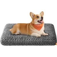 Feandrea - Hondenmand - Hondenbed met Zachte Vulling - Pluche Hondenmat - Wasbaar en Antislip