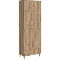 vidaXL Kast Set 2 st Artisanaal eiken Bewerkt hout