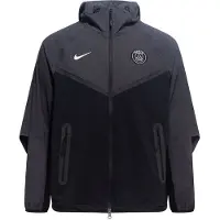 Nike Paris Saint-Germain Tech Woven Windrunner Jack Zwart Donkergrijs Wit