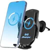 COOAU Auto Telefoonhouder - Met Oplaadfunctie - Ventilatierooster - Universeel - Zwart