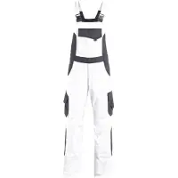 FHB Eckhard Tuinbroek Twill Wit-Antraciet maat 64 heren