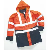 Hydrowear Polperro Parka Zwart/Fluor Oranje maat 3XL heren