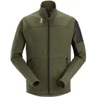 Snickers 9438 Body Mapping Micro Fleece Vest met Halve Rits Khakigroen/Zwart maat 3XL heren