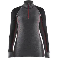 Blakläder 7299-1736 Dames onderhemd met rits XWARM Medium Grijs/Zwart maat M dames