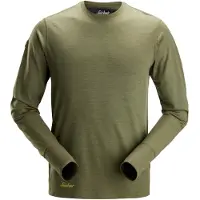 Snickers 2451 T-shirt Wollen Lange Mouwen Antibacterial Slim Fit | Maat: M