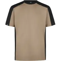 FHB Marc T-Shirt tweekleurig Beige-Zwart maat S heren