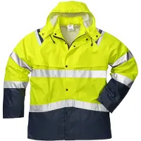 Fristads High vis regenjack klasse 3 4624 RS Hi-Vis geel/marineblauw maat L heren