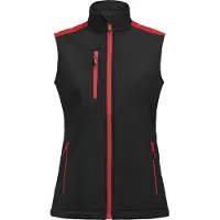 Printer Prime Softshell Bodywarmer Dames Zwart/Rood maat S dames