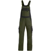 FHB Eckhard Tuinbroek Twill Olijfgroen-Zwart maat 56 heren