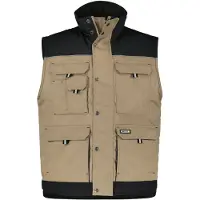 Dassy Hulst Tweekleurige bodywarmer Beige/Zwart maat 4XL heren