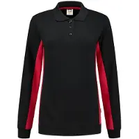 Tricorp 302002 Polosweater Bicolor Dames Zwart/Rood maat XS dames