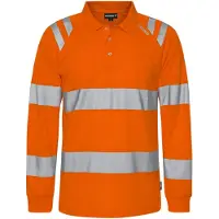Fristads Hogezichtbaarheids poloshirt met lange mouw klasse 3 7864 GPST Hi-Vis Oranje maat M heren