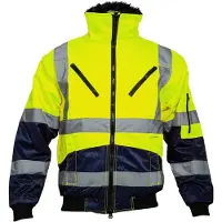 Oxxa Agatha 0962 pilotjack fluo geel/marineblauw maat 3XL