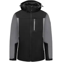 FHB Jannik Softshell-Jack Grijs-Zwart maat 5XL heren