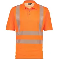 Dassy Brandon Hogezichtbaarheids-uv-polo Fluo-Oranje maat L heren