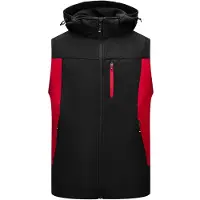 FHB Justus Softshell-Gilet Rood-Zwart maat M heren