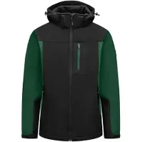 FHB Jannik Softshell-Jack Groen-Zwart maat 4XL heren