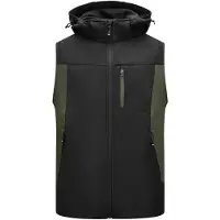 FHB Justus Softshell-Gilet Olijfgroen-Zwart maat 2XL heren