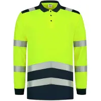 Tricorp Poloshirt High Vis Bicolor Lange Mouw 203008 | Maat: XXL