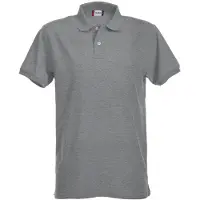 Clique Premium Heren Polo Grijs Melange maat M heren