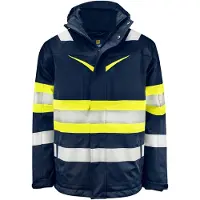 Projob 6454 Gevoerde Signalistiejas En Iso 20471 Klassse 1 Heren Geel/Marine maat XS heren