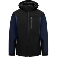 FHB Jannik Softshell-Jack Marineblauw-Zwart maat 3XL heren