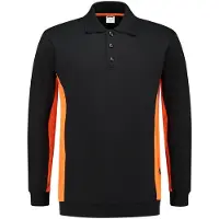 Tricorp 302003 Polosweater Bicolor Zwart/Oranje maat 5XL heren