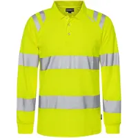 Fristads Hogezichtbaarheids poloshirt met lange mouw klasse 3 7864 GPST Hi-Vis Geel maat 2XL heren