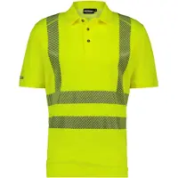 Dassy Brandon Hogezichtbaarheids-uv-polo Fluogeel maat M heren