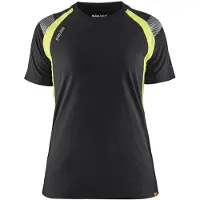 Blakläder Dames T-Shirt Visible 34021030 | Zwart/High-Vis Geel | Maat XXL - 7330509707470