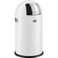 Wesco Pushboy Junior Prullenbak | 22 Liter | Metaal - Mat wit | Vuilnisbak - Made in Germany