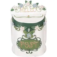 Clayre & Eef Brievenbus 27x10x42 cm Wit Metaal