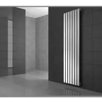 LuxeBath Badkamerradiator verticaal met middenaansluiting 370x1600 mm Wit met universele aansluitset