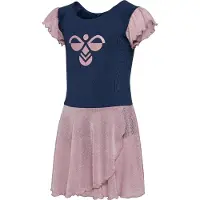 Hummel Jurk donkerblauw / lichtroze