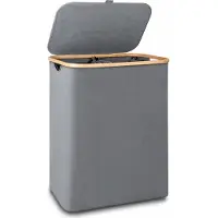 DNA Wasmand 2 Vakken - Wasmand - Wassorteerder - Grijs - 40cm x 20cm x 60cm