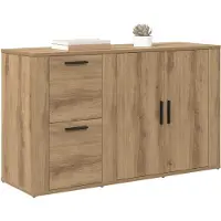 vidaXL Dressoir Artisan Eiken 100 x 33 x 59.5 cm Bewerkt hout