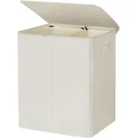 DNA Wasmand 2 Vakken - Wasmand - Wassorteerder - Wit - 63cm x 37cm x 69cm