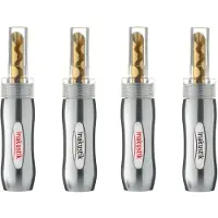 In - Akustik Excellence BFA Banaan, Set van 4, Rhodium (4,4 mm (Bantam)), Audiokabel