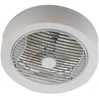 FARELEK AIR-LIGHT CROWN - White ceiling fan Ø40cm 95W with LED lighting crown