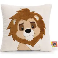 Nici Lion Square Cushion 30x30 Cm Beige Kinderen