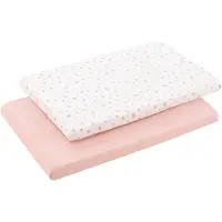 cambrass Calma 50x90x12 Cm Fitted Sheet For Mini Crib 2 Units Roze Kinderen