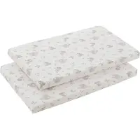 cambrass Globe 50x90x12 Cm Fitted Sheet For Mini Crib 2 Units Beige Kinderen
