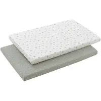 cambrass Calma 50x90x12 Cm Fitted Sheet For Mini Crib 2 Units Beige Kinderen