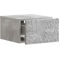 vidaXL Wandgemonteerde Zijtafel Betongrijs 34,5 x 33 x 20 cm