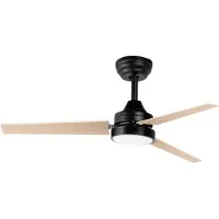 Jata JVTE4250 - Plafondventilator met verlichting - tot max 20 m2 - 106cm - met houteffect - zwart