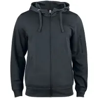 Clique Basic Active Hoody Full Zip Heren Zwart maat S heren