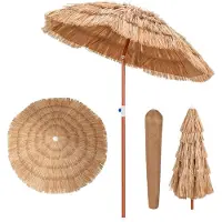 KOMFOTTEU Hawaï parasol - stroparasol van PP - stokparasol - kantelbaar 0-40° - met draagtas - voor tuin, terras en balkon - 155 x 194 cm