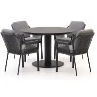 Tierra Outdoor + 10% kassakorting | Liv/La Fonte ø120cm dining tuinset 5-delig
