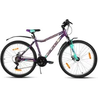 Hiland Mountainbike Dames - 27 Inch - 18 Versnellingen - Lichtgewicht Aluminium Frame - Verende Voorvork - Dubbele Schijfremmen